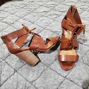 INDIGO RD. Irisela block heel lace up sandals